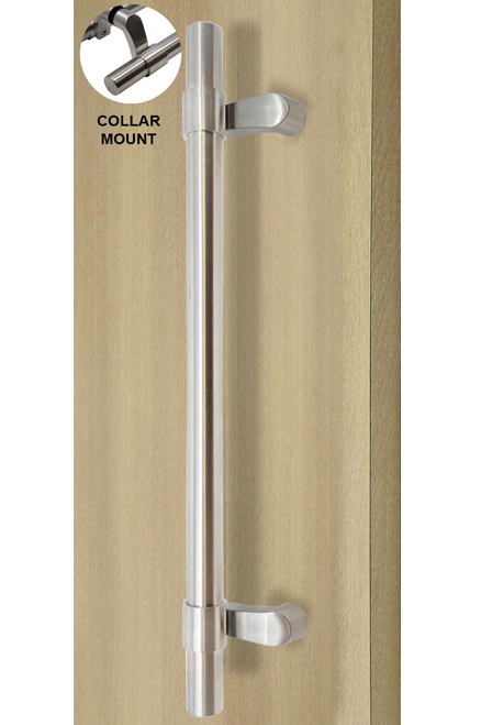 Impact-windows-365-PostMount-Offset-Pull-Handle-with-Collar-Back-to-Back-Brushed-Satin-Finish-Exterior-Grade-Stainless-Steel-Alloy